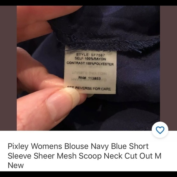 Pixley Scoop Neck Blouse, Sheer Mesh sleeve - Picture 6 of 6